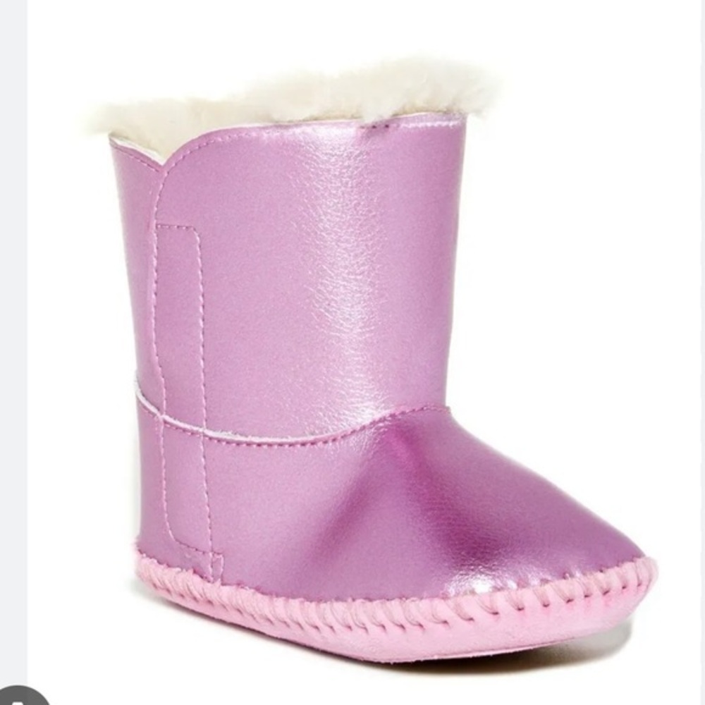 Ugg Australia Baby Size 0 - 6 Months Size 1 Pink Cassie Metallic Boots
